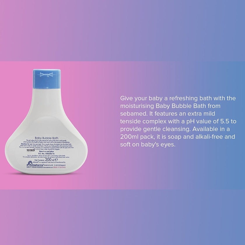 Sebamed Extra mild Baby Bubble Bath For Delicate Skin 200ml, Pack of 2's