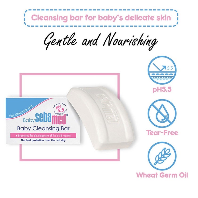 Sebamed Extra Mild Baby Cleansing Bar For Delicate Skin 100g, Pack of 2's