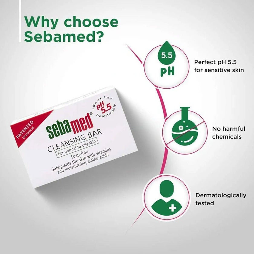 Sebamed Adult Cleansing Bar For Sensitive And Problematic Skin 150g, Pack of 2's