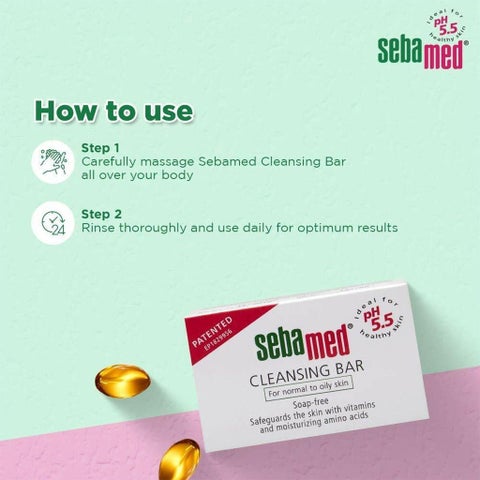Sebamed Cleansing Bar, Sensitive to Normal Skin - 150g x 2