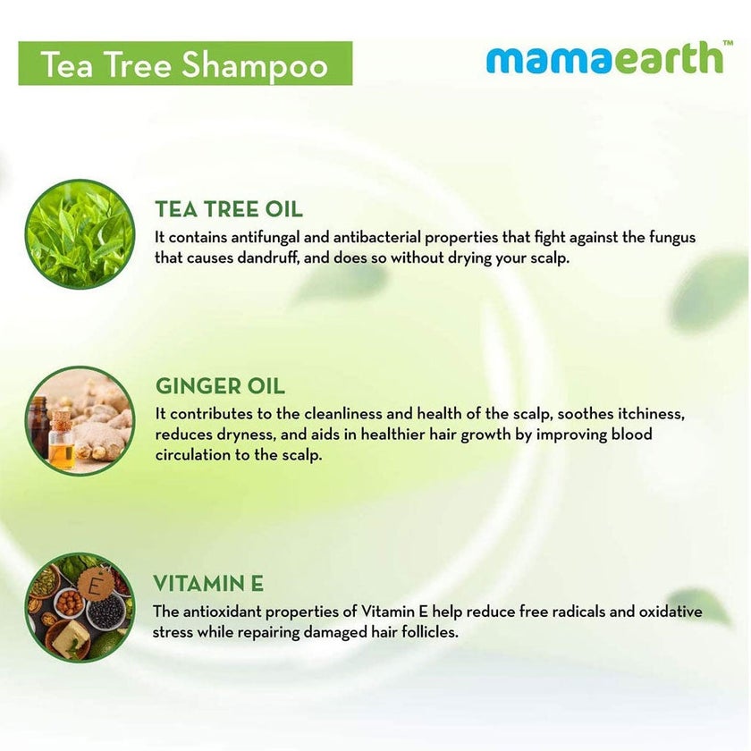 Mamaearth Tea Tree Shampoo For Dandruff Free Hair 250ml