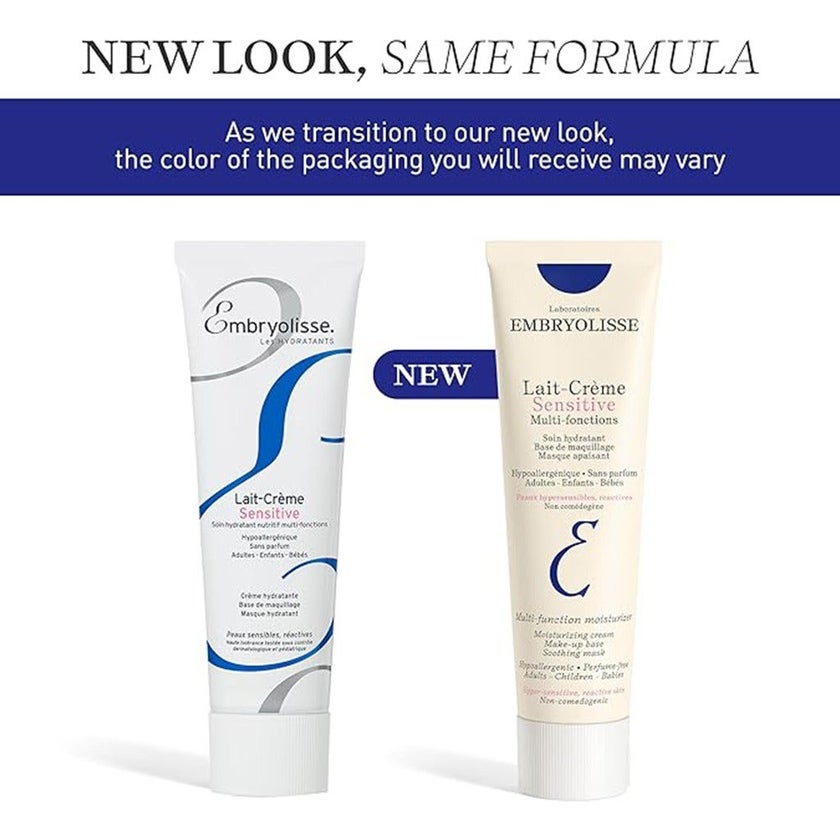Embryolisse Lait-Creme Sensitive Fragrance Free Daily Moisturizer Cream For Face And Body 100ml