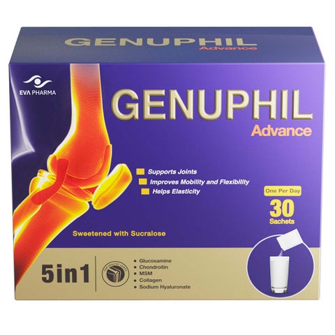 Eva Pharma Genuphil Advance 5-In-One Powder, Joint Support - 2 x 30 Sachets