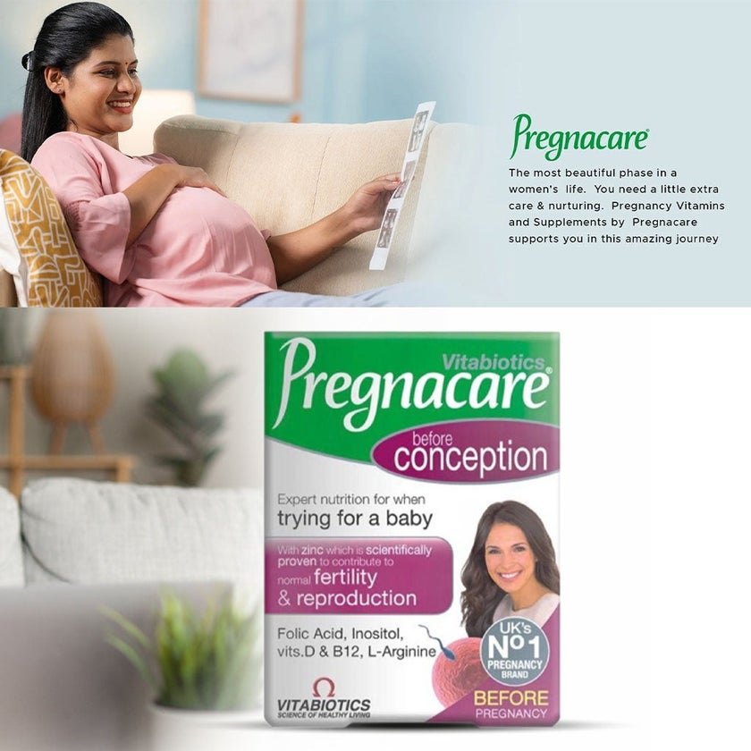 Vitabiotics Pregnacare Conception Prenatal Tablets, Pack of 30's