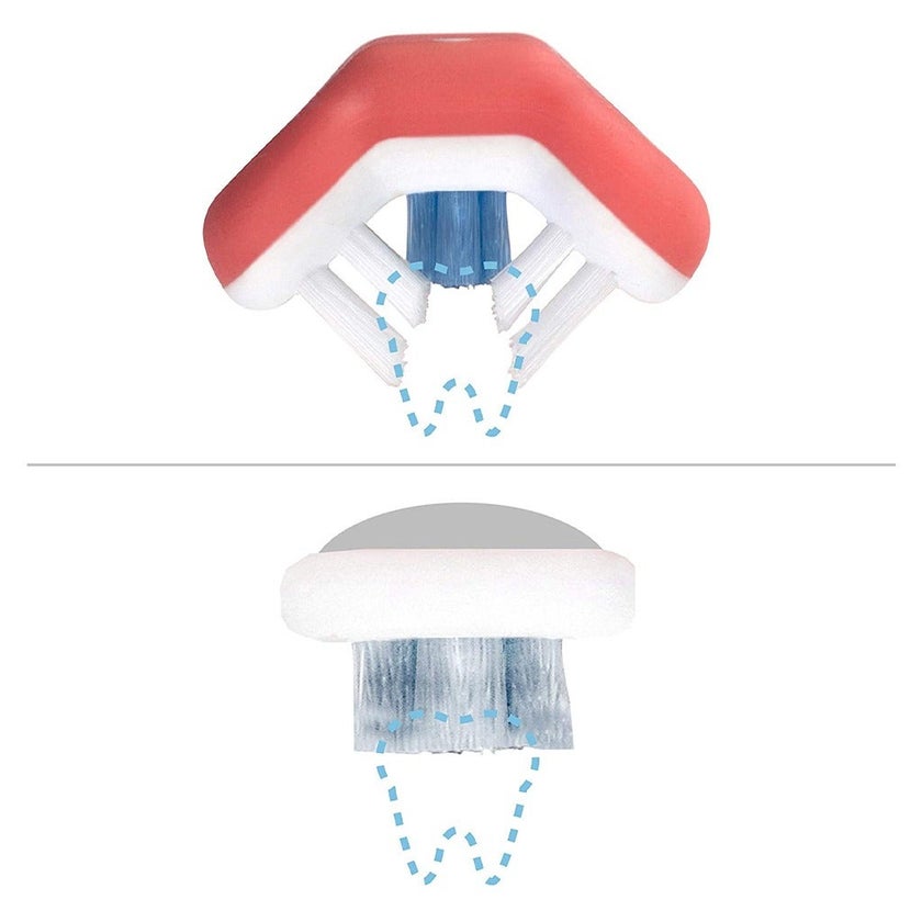 FridaBaby Triple-Angle Toothhugger Training Toothbrush Pink For Toddlers