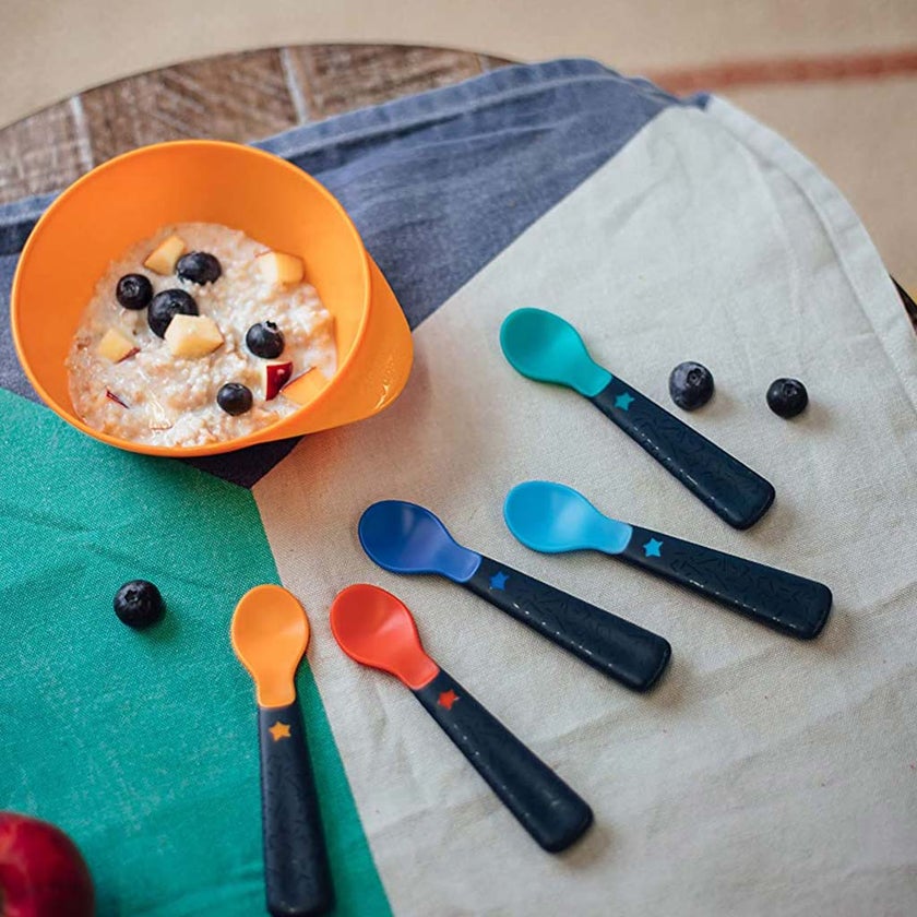 Tommee Tippee Easi Grip Self Feeding Spoon For 6 Months+ Babies-Pack Of 5