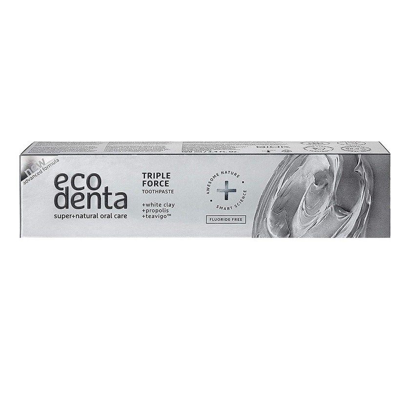 Ecodenta Triple Force Fluoride Free Toothpaste With White Clay And Propolis 100ml