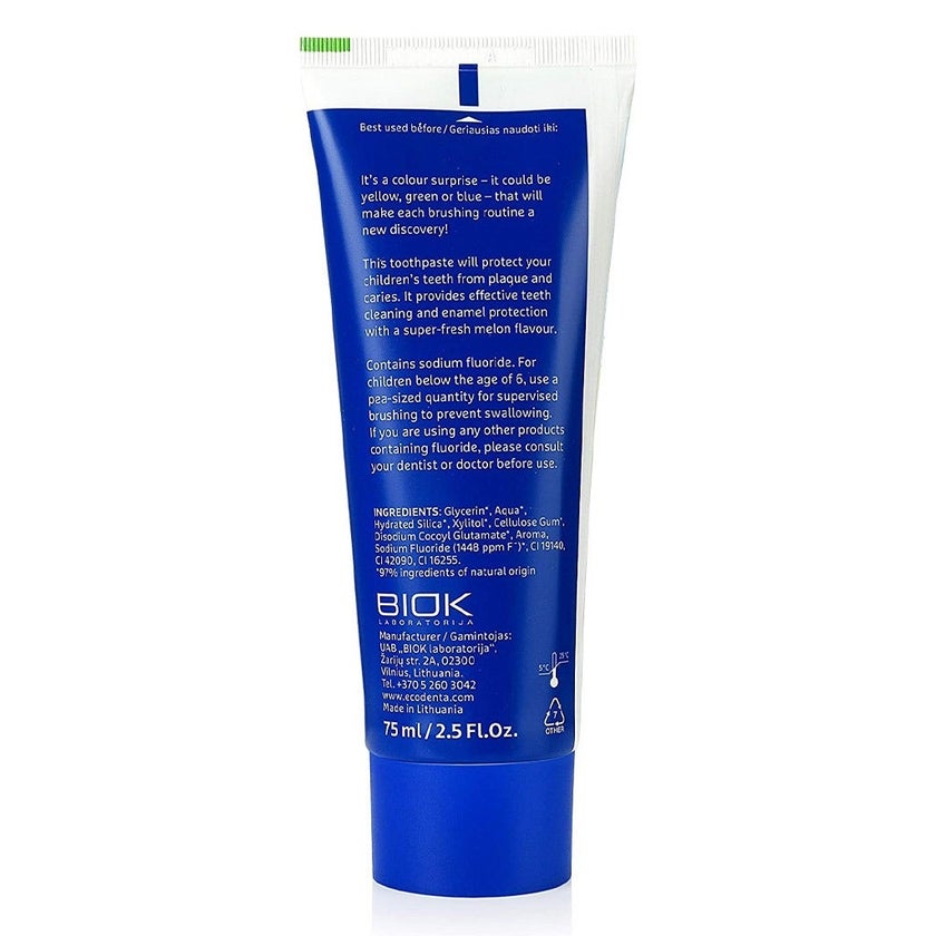 Ecodenta Colour Surprise Cavity Fighting Kids Toothpaste With Fluoride 75ml