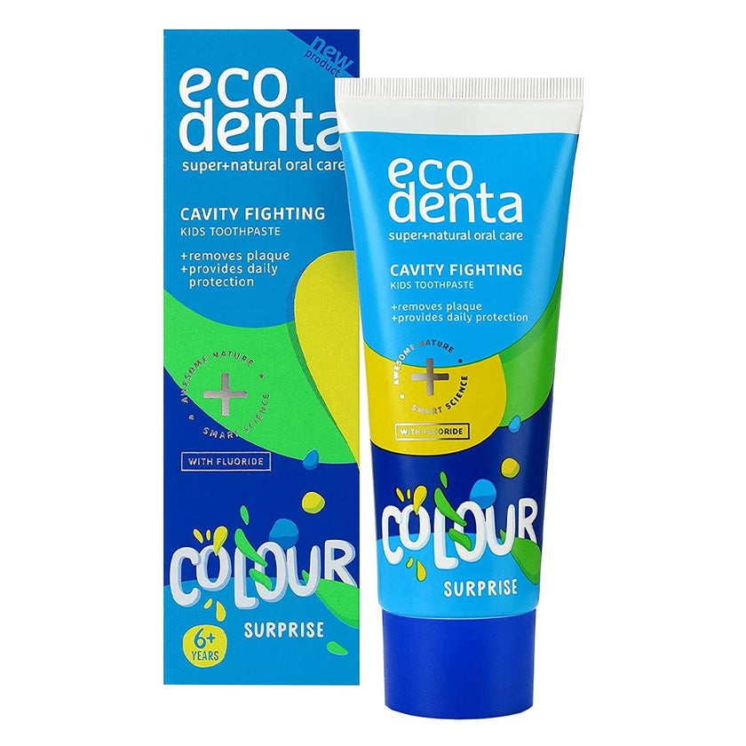 Ecodenta Colour Surprise Cavity Fighting Kids Toothpaste With Fluoride 75ml