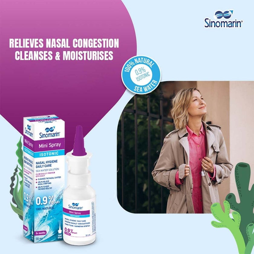 Sinomarin Natural Hygiene Daily Care Isotonic Mini Nasal Spray 30ml