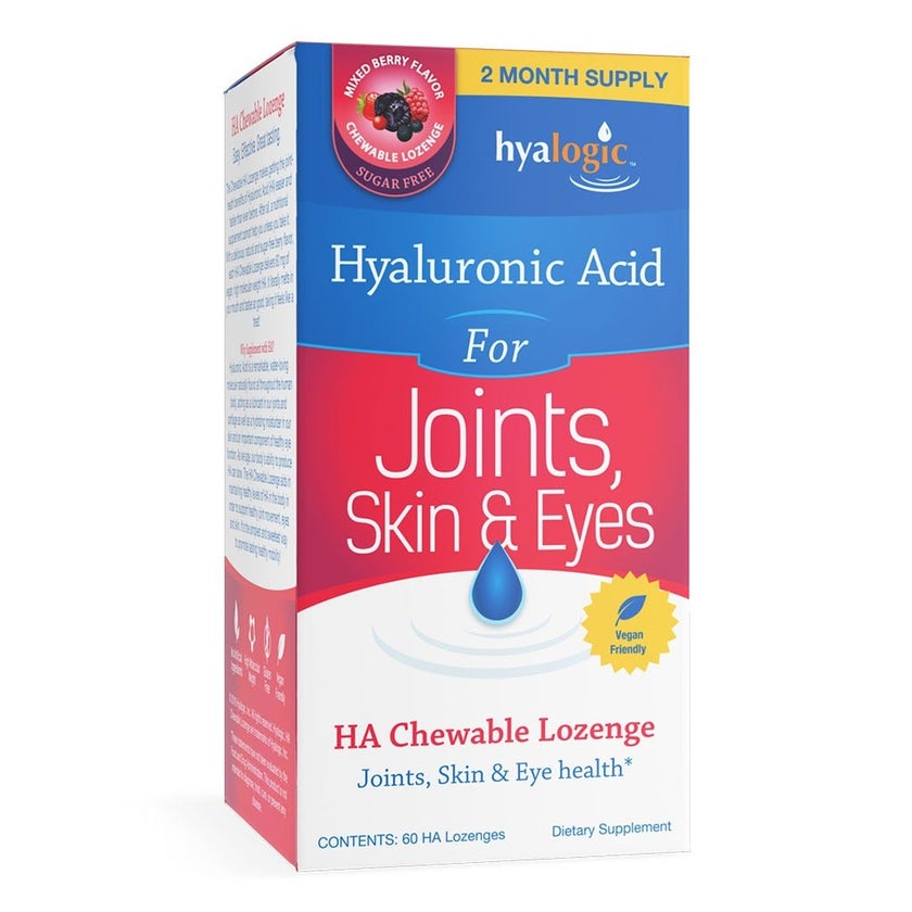 Hyalogic Hyaluronic Acid Chewable Lozenges For Joints, Skin & Eye, Pack of 60's