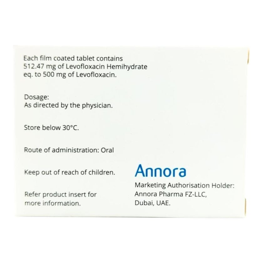 Levocam 500mg Film Coated Tablets, Pack of 5's