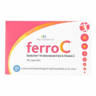 FerroC Iron + Vitamin C Capsules - 30 Capsules