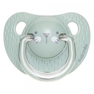 Suavinex Evolution Anatomical Soother Green Whiskers 0-6 Months