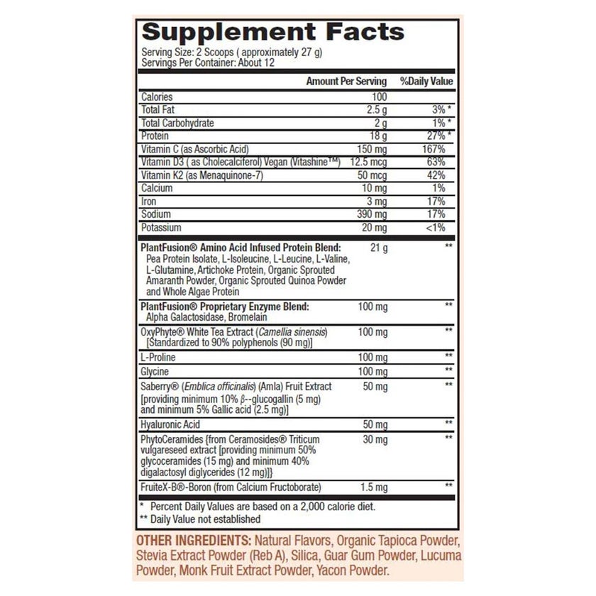 PlantFusion Complete Plant Collagen Builder Powder Creamy Vanilla Bean 324g