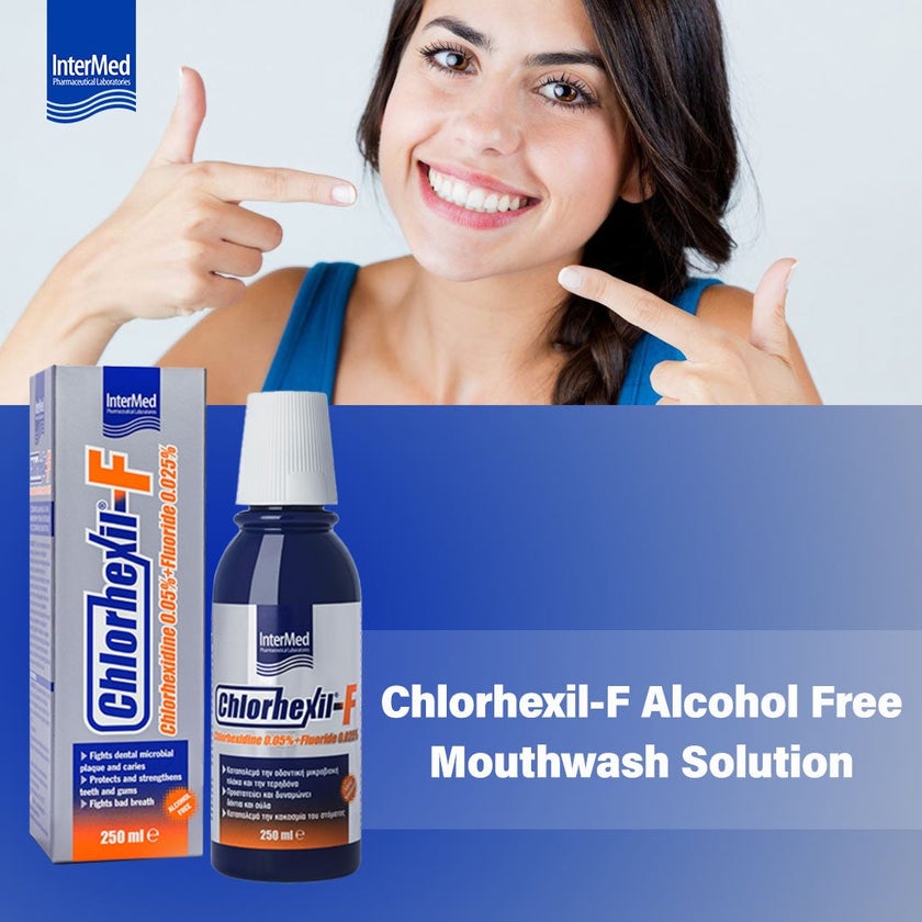 InterMed Chlorhexil-F Alcohol Free Fluoride Mouthwash Solution 250ml