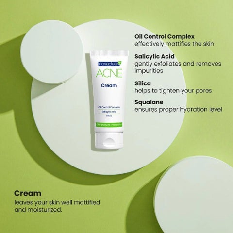 Novaclear Acne Cream With Salicylic Acid For Oily And Acne Prone Skin 40ml