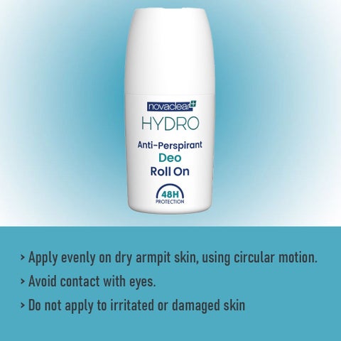 Novaclear Hydro Anti-Perspirant Deo Roll-On With Hyaluronic Acid & Aloe Vera 50ml