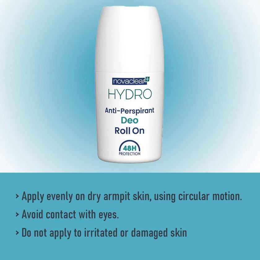 Novaclear Hydro Anti-Perspirant Deo Roll-On With Hyaluronic Acid & Aloe Vera 50ml