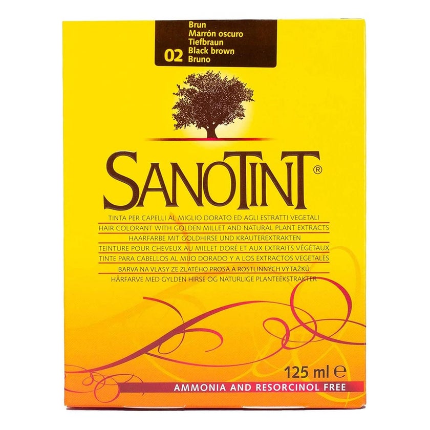 Sanotint Classic Ammonia Free Hair Color 02 Black Brown 125ml