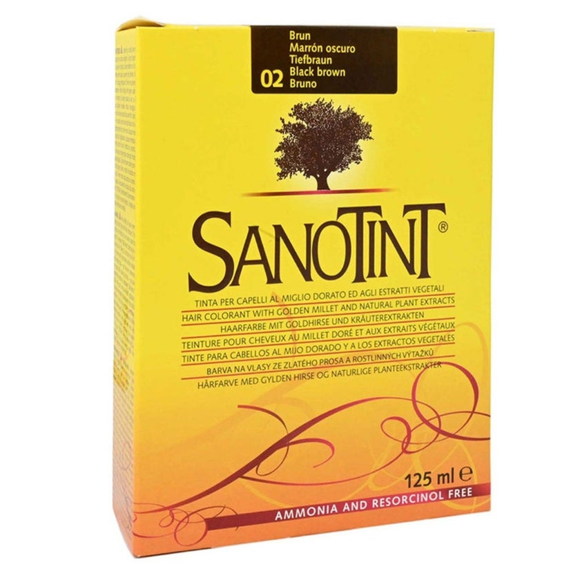 Sanotint Classic Ammonia Free Hair Color 02 Black Brown 125ml