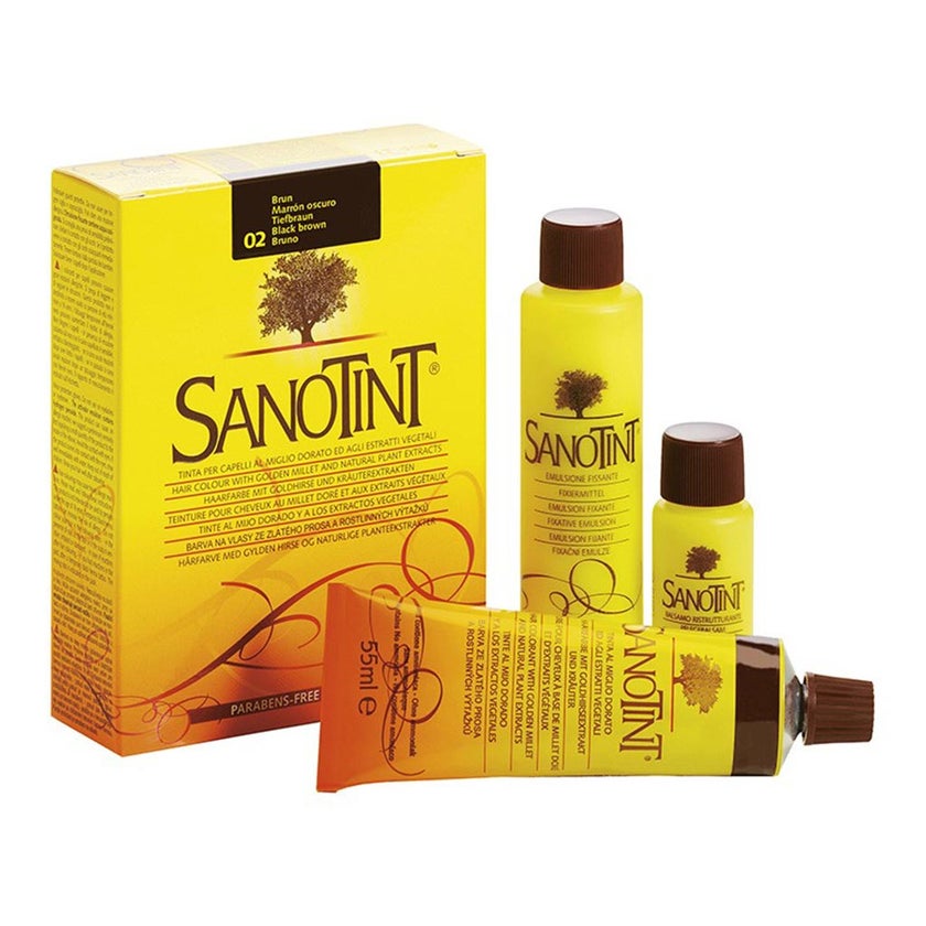Sanotint Classic Ammonia Free Hair Color 02 Black Brown 125ml