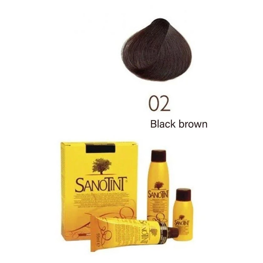 Sanotint Classic Ammonia Free Hair Color 02 Black Brown 125ml