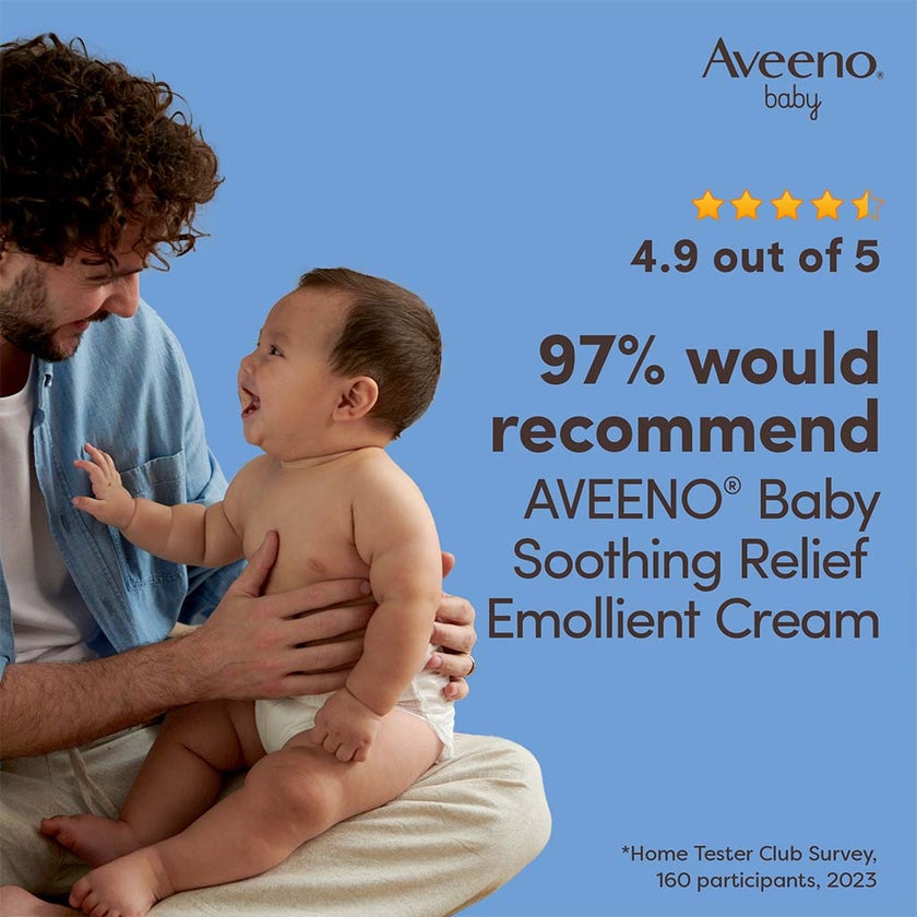 Aveeno Baby Soothing Relief Emollient Cream For Dry, Sensitive Skin 150ml