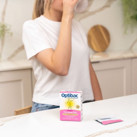 Optibac One Week Flat Probiotics Sachets, Pack of 28's