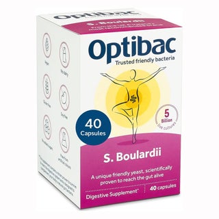 Optibac Saccharomyces Boulardii Digestive Capsules, Pack of 40's