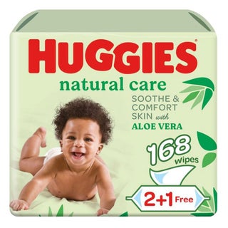 Huggies Natural Care Baby Wet Wipes With Aloe Vera, Pack of 168's