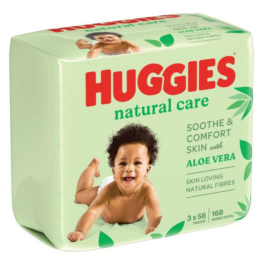 Huggies Natural Care Baby Wet Wipes With Aloe Vera, Pack of 168's