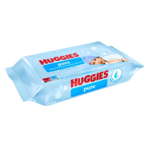 Huggies Pure Cleansing Baby Wet Wipes, Pack of 168's
