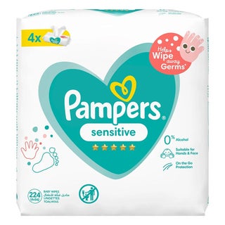 Pampers Sensitive Baby Wet Wipes, Pack of 224's