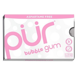 Pur Aspartame & Sugar Free Bubble Gum With Xylitol 9 Pieces