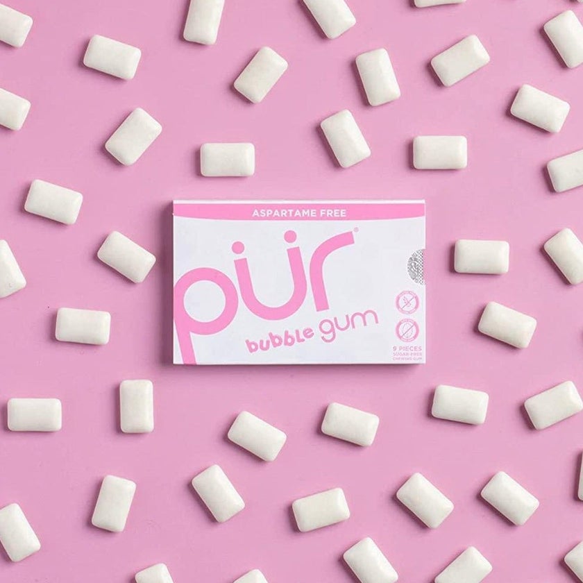 Pur Aspartame & Sugar Free Bubble Gum With Xylitol 9 Pieces