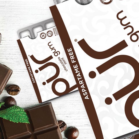 Pur Aspartame & Sugar Free Chocolate Mint Chewing Gum With Xylitol 9 Pieces