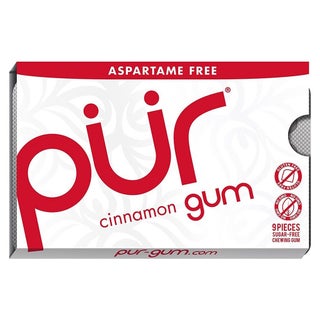 Pur Aspartame & Sugar Free Cinnamon Chewing Gum With Xylitol 9 Pieces
