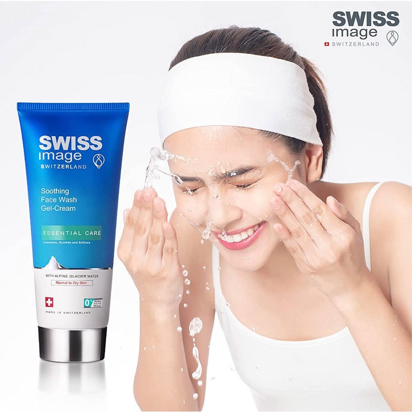 Swiss Image Essential Care Soothing Face Wash Gel-Cream For Normal To Dry Skin 200ml