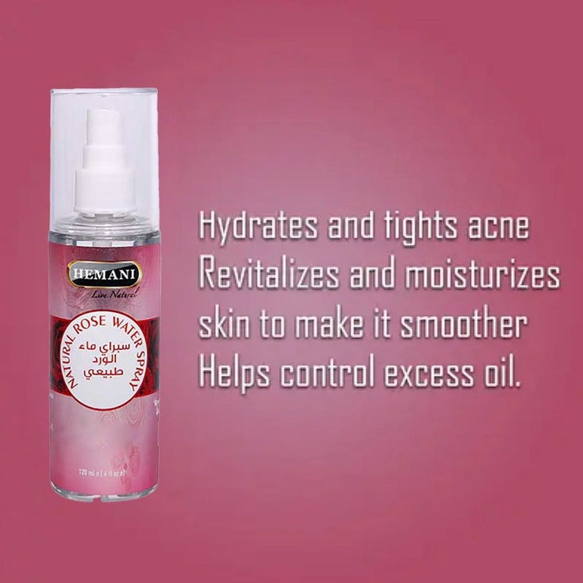 Hemani Natural Rose Water Spray 120ml