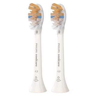 Philips Sonicare A3 Premium All-In-One Standard sonic toothbrush heads, White Brush Heads HX9092/67, Pack of 2's
