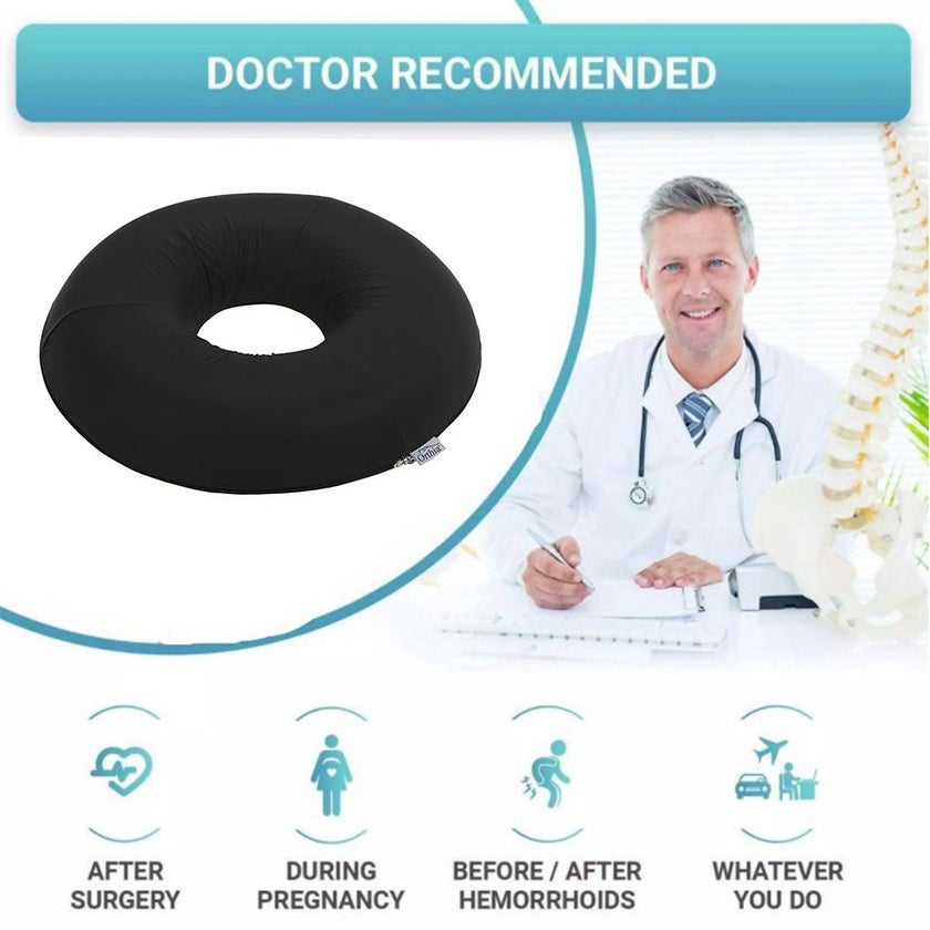 Orthia Premium Round Cushion - Black Waterproof