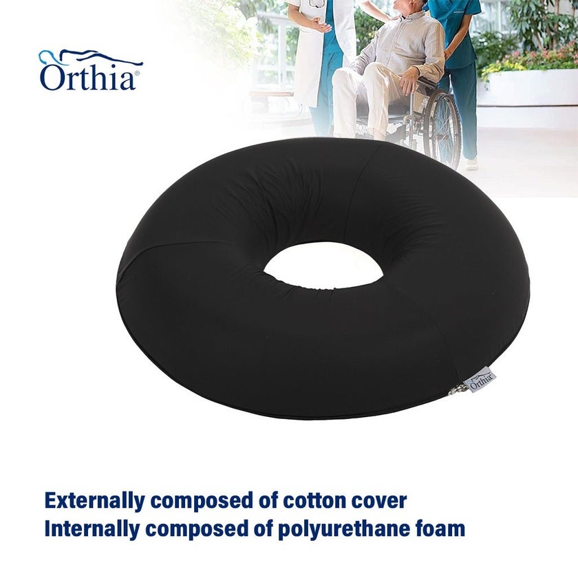 Orthia Premium Round Cushion - Black Waterproof