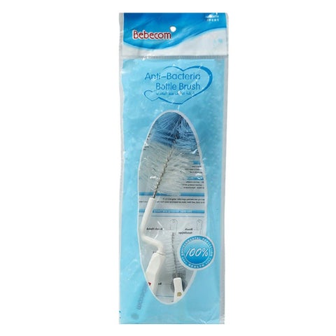 Bebecom Anti-bacterial Nylon Bottle Brush + Nipple Brush Small