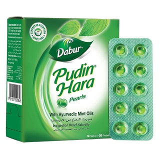 Dabur Pudin Hara Pearls With Ayurvedic Mint Oils 20's, Packs of 5's