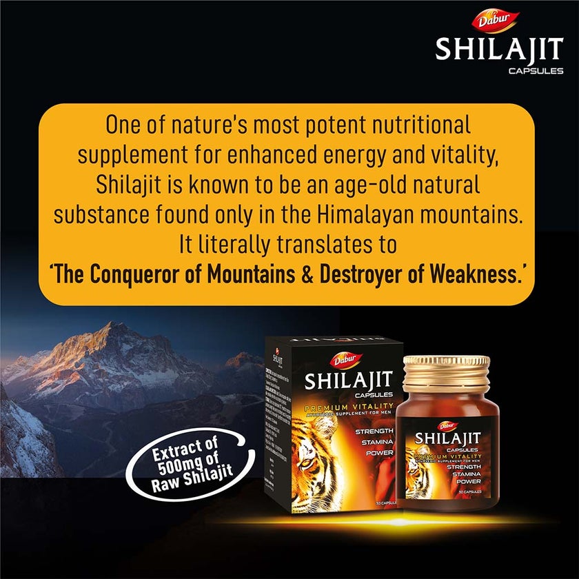 Dabur Shilajit Capsules For Vigour And Health, Pack of 30's