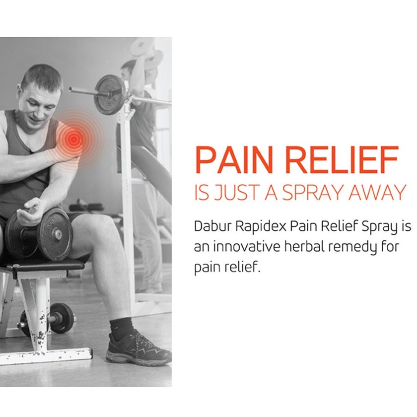 Dabur Rapidex Muscle Pain Relief Spray With Oil Of Wintergreen & Menthol 150ml