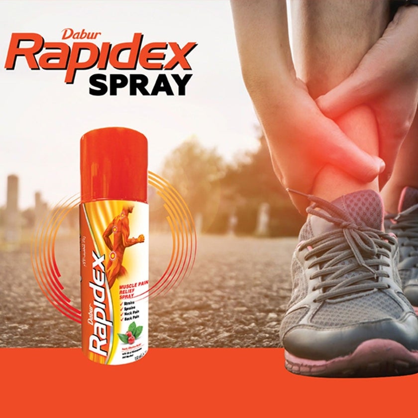 Dabur Rapidex Muscle Pain Relief Spray With Oil Of Wintergreen & Menthol 150ml