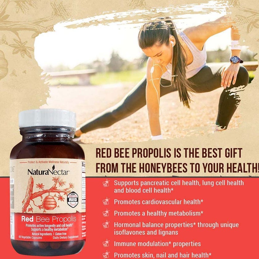 NaturaNectar Red Bee Vegetable Capsule For Metabolism Support, Pack of 60's