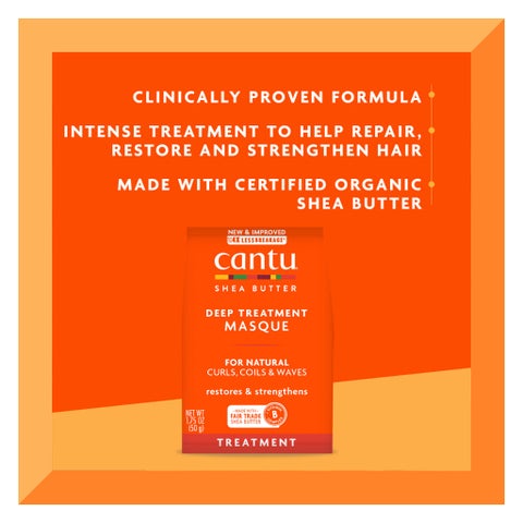 Cantu Shea Butter Deep Treatment Hair Masque For Natural Coils, Curls & Waves 50g